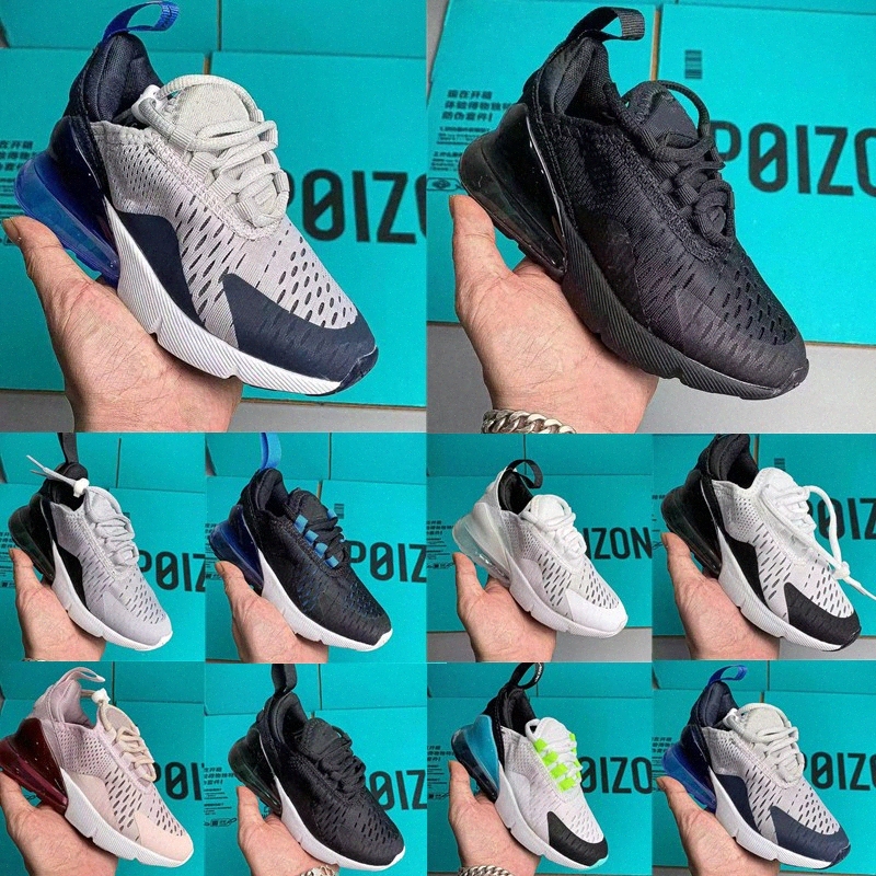 

kids shoes 270 designer boys girls Running shoe Children baby kid youth low toddler infants sneakers trainers black blue toddlers Sports O5sN#