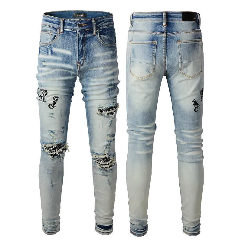 

2022 New Arrivals amirs Mens Luxury Designer Denim Jeans Holes Trousers Jean COOLGUY Biker Pants Man Clothing #828 cFk