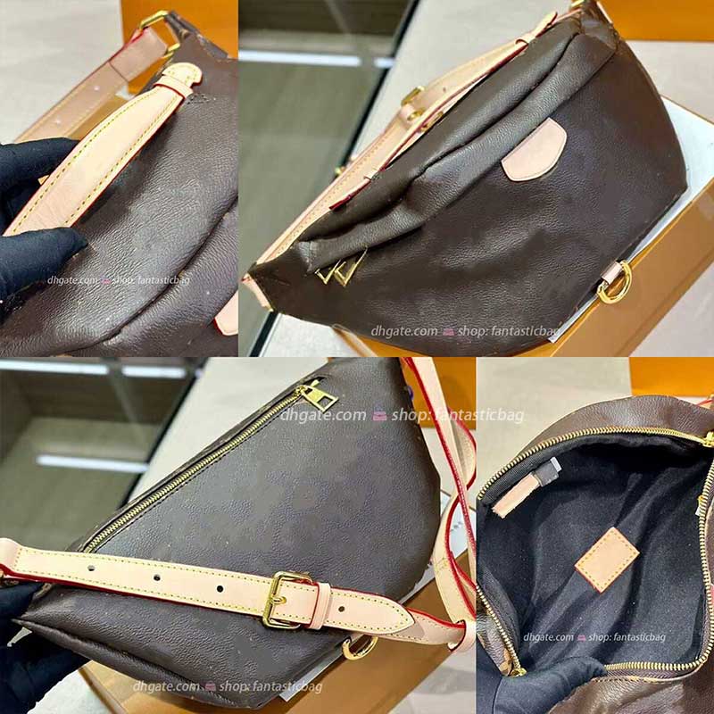 

Loveyou Fanny pack bag tote underarm cross body bags Fashion Designer lady tote handbag Women Cross body handbag Luxury genuine leather, Brown old flower