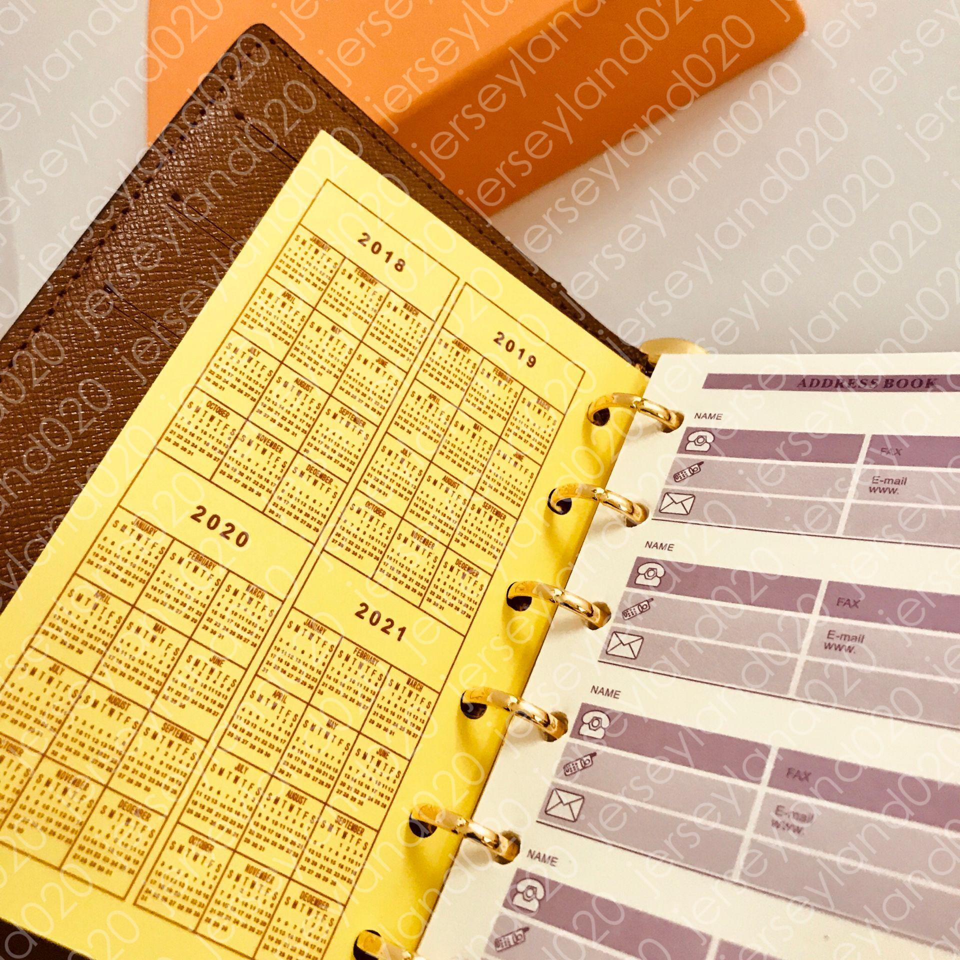 

R20106 LARGE MEDIUM SMALL RING AGENDA COVER Wallet Designer Womens Fashion Notebook Credit Card Holder Case, Brown with flowers