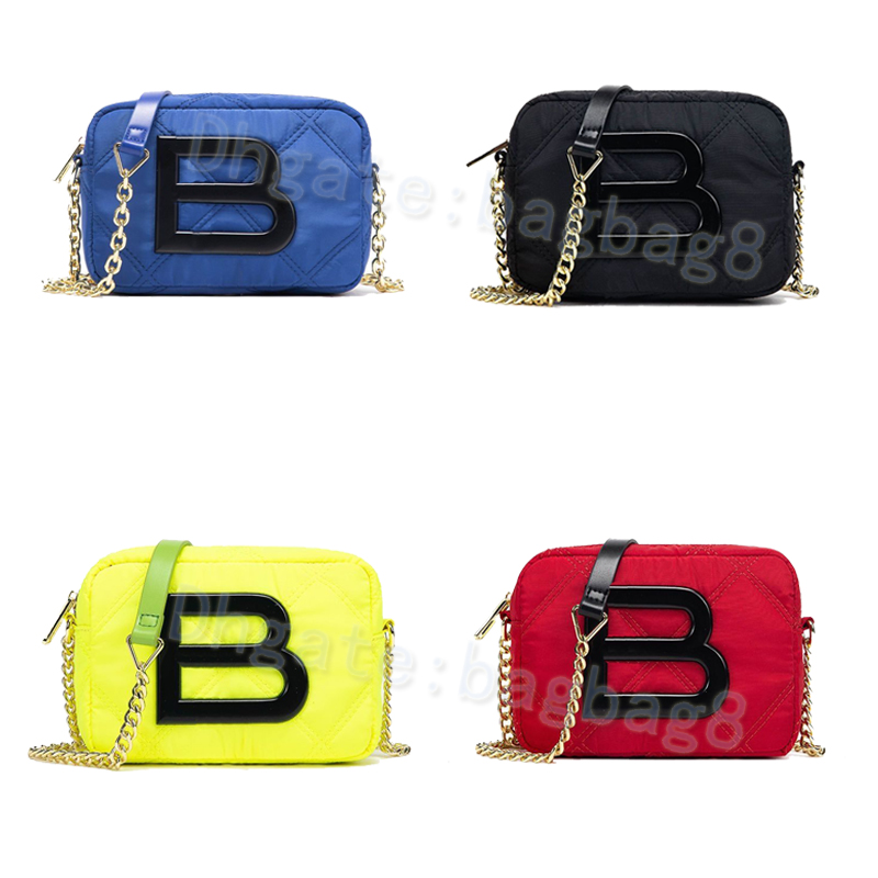 

Luxury Designer bags BIMBA YLOLAS Women Shoulder Bags handbag Crossbody Chest bag Luxurys Classic Metallic Chain wallets leather bag Clutch Totes ladies purse, Rice white and black logo