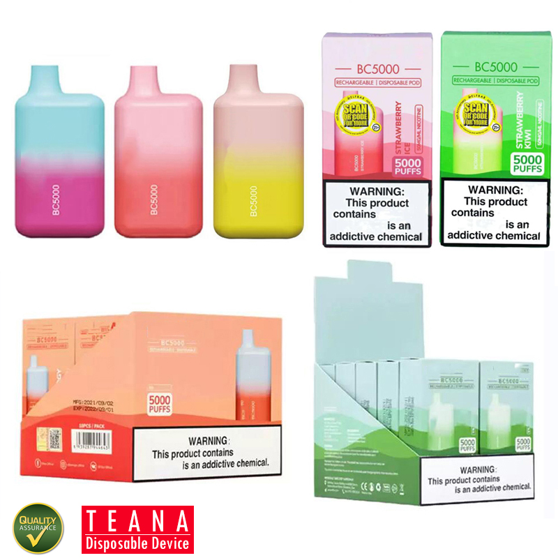 

Elf BC 5000 Puffs E Cigarette Kit with Authentic Code Disposable Vapes Pen Bar BC5000 650mAh Rechargeable Battery 13ml Prefilled Pods Cartridges Vaporizers Bars, Remark flavrs