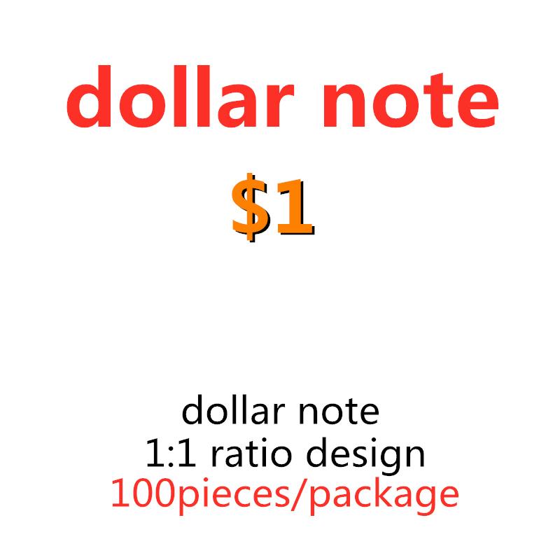 

Party Supplies Toys Prop Money Best Billet Copy Fake Kid 06 Faux 1 Dollar Paper Banknotes US 100pcs/pack Bebbr