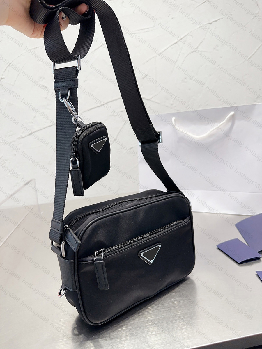 

Designer Bags Men Black Nylon Shoulder Bag Crossbody Woman Designer Bag Luxurys Handbags Classic Design Messengers Ladies Purse, Black 20x16cm