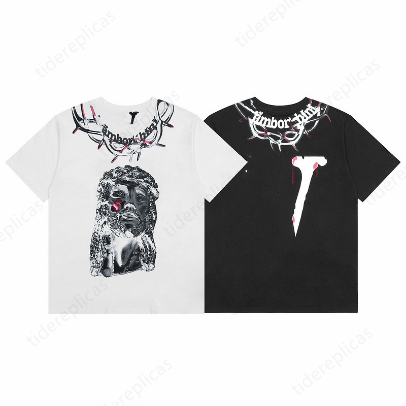 

mens tshirts designer tshirt women graphic tees clothing clothes Limited street trend Lettering clash print Letters hip-hop Reflective Skull Crew neck A1, No.9