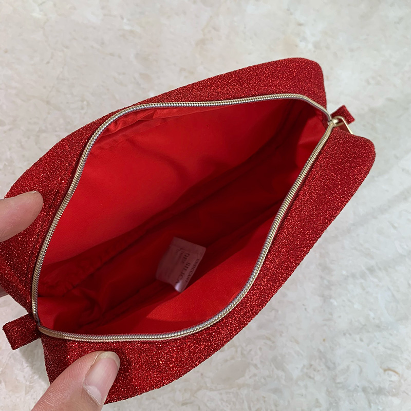 

Zipper Makeup Bag Fashion Cosmetics Holder Bright Lipstick Clutch Travel Toiletry Storage Box Christmas Present