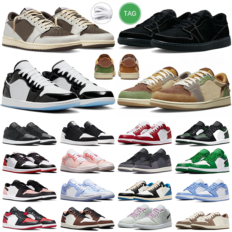 

jumpmans 1 low basketball shoes travis scotts 1s trainers women men reverse mocha black phantom ts concord fragment zion williamson voodoo designer sneakers, 36-46 edge glow