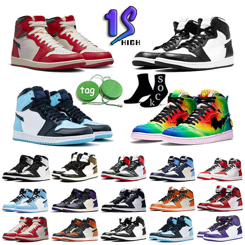 

Jumpman 1s high sports basketball shoes mens women hyper royal university blue bred black toe dark mocha shadow daimond denim obsidian casual running shoes