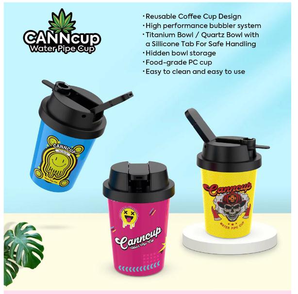 

Hookahs water pipe cup MCANNcup Coffee Milk tea Cup Bubbler portable PC plastic Bongs Hand Pipes Oil Rigs
