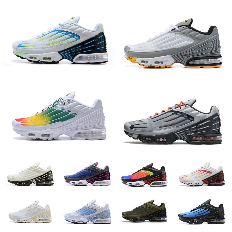 

TN Plus 3 Running Shoes Tuned III Grey White Max Women Mens OG Black Light Bone Laser Blue Green Aqua Air Rainbow Red tns Trainers Tn3 Runners Sports Airmaxs Sneakers, Shoe lace