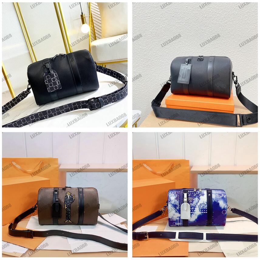 

City Keepall Bag In Black Aerogram Leather M59255 Men's CrossBody Bag Football Team Blazons Damier Taurillon calf Leather Jacquard strap Limited Edition Handbag, 05