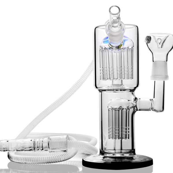 

19cm Tall Arab hookah Glass Water Bongs 18mm glass Bowl Smoking Glass Pipe Dab Rigs