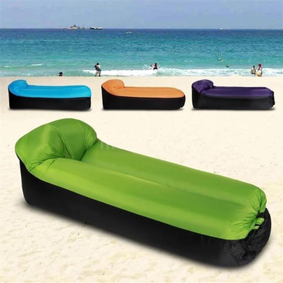 

Outdoor Pads Adult Beach Lounge Chair Fast Folding Camping Sleeping Bag Waterproof Inflatable Sofa Lazy Bags Air Bed268A