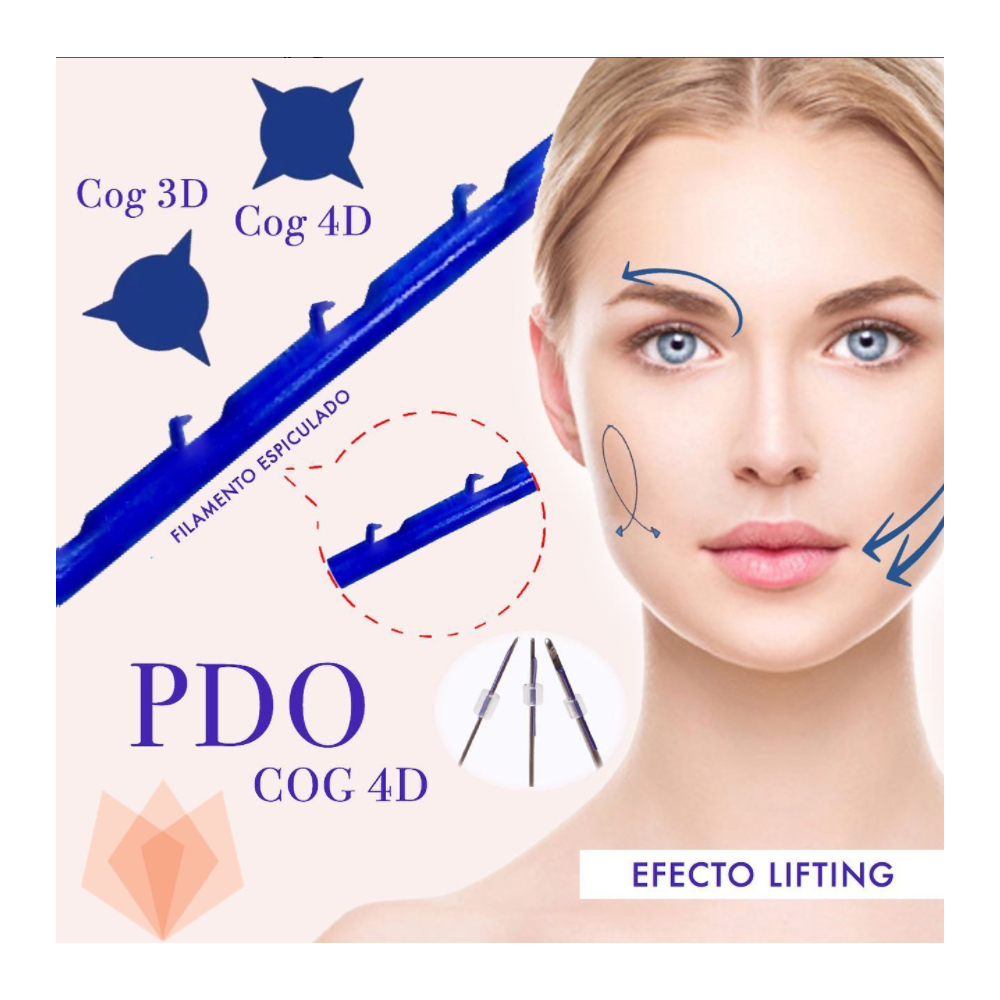 

Face Thread PDO PCL Cog 4D 6D L Blunt Needle Fish bone Barbed Pdo Nose mesh Lift Thread anti aging hilos