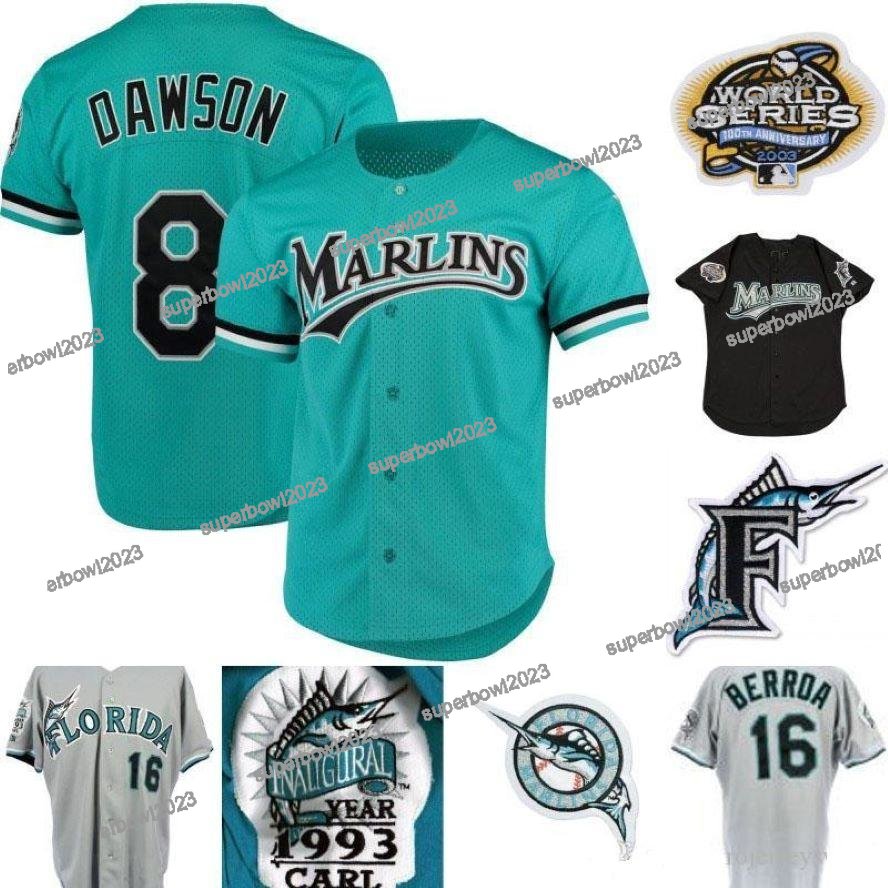 

Mens Marlins Jersey 8 Andre Dawson 3 Carl Everett 13 John Boles 16 Geronimo Berroa 31 Mike Piazza 35 Dontrelle Willis Retro 2023 Baseball Jerseys, Colour 5