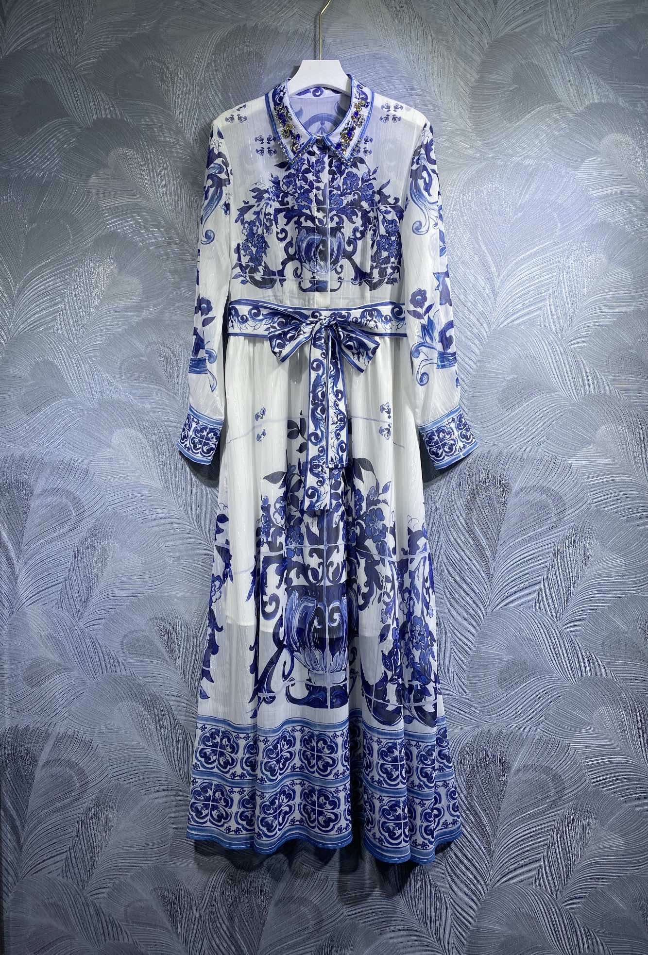 

2023 Spring New Dress Premium Polo Print Long, Customize