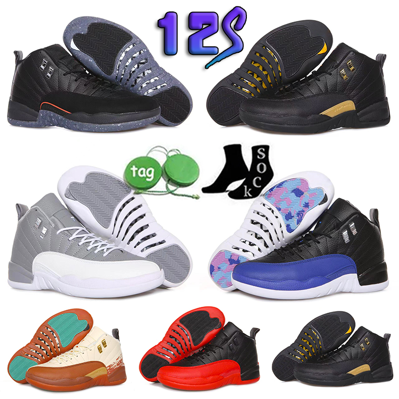 

Basketball Shoes Jumpman12 12s Womens Mens Sneakers Twist XII Stone Blue University Gold Ice Cream Flu Game Dark Concord Men Trainers Size 12.5, 15