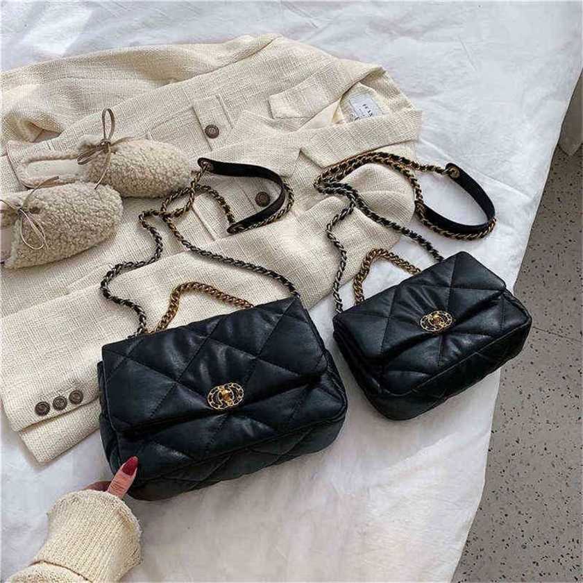 

32% OFF Handbag High quality 2023 new bag Stone texture women's shoulder Messenger Korean small square, Black trumpet