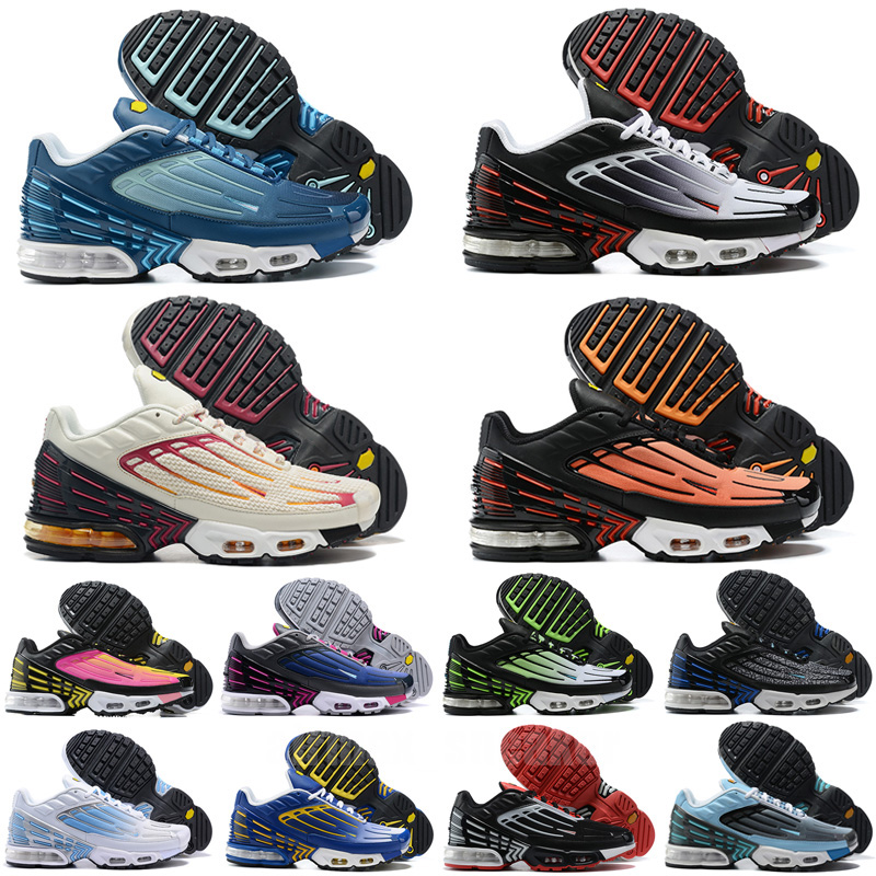 tn plus 3 running shoes men women tn 3 Triple Black White University Blue Terrascape Wolf Grey Gradient Red mens trainer outdoor sneakers 2023