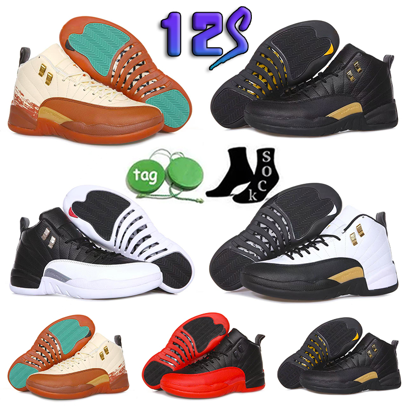 

Wholesale 2023 Jumpman 12s High OG Basketball Shoes Fashion Women Mens Jor 12 Playoffs Reverse Flu Game Stealth University Gold JORDON