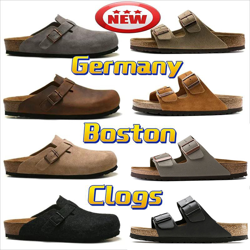 

New Sandals Designer women birkenstock Boston Clogs Slippers Slides Germany Cork Sandal fur slide mens Loafers Shoes Leather Suede Taupe slipper Arizona Mayari