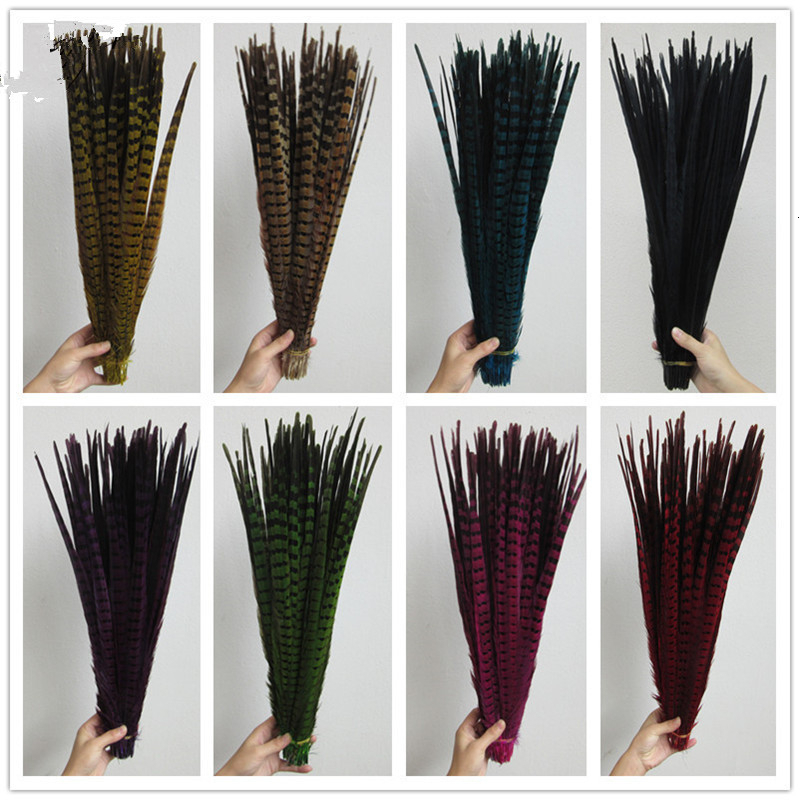 

Craft Tools 100pcs lot Natural Pheasant Feathers for Crafts 40 45cm 16 18inch High Quality Diy Jewelry Wedding Decorations Feather Plume 230209