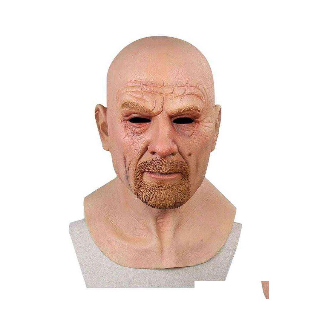 

Party Masks Cosplay Old Man Face Mask Halloween 3D Latex Head Adt Masque Suitable For Parties Bars Dance Halls Activities G220412 Dr Dhsaf