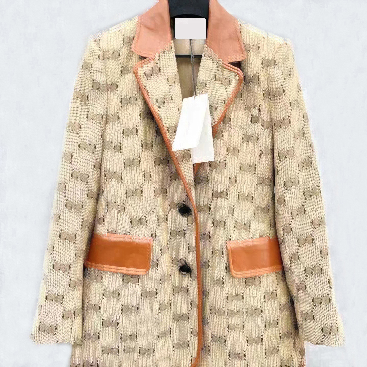 B-88988 mode femmes costume vêtements de créateurs blazer Double G printemps nouveaux hauts sortis