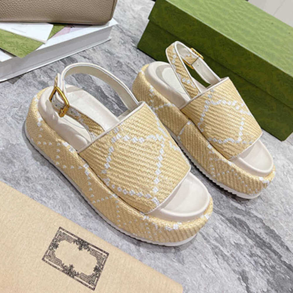 

2023 Platform Sandal Slippers Sliders Thick Bottom Non-slip Platform Sandals Soft Bottom Fashion House Slipper Women Wear Beach Flip-flops With Box NO298C