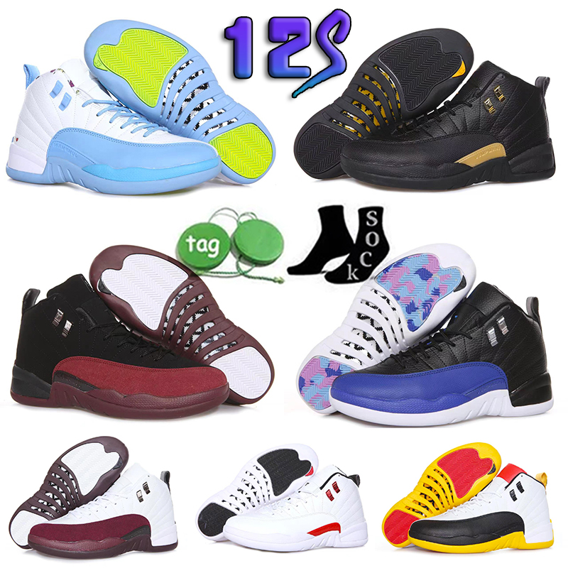 

12S Basketball Shoes 12 XII Twist Grind Flu Game University Gold Gamma Blue Dark Concord Royalty Indigo Game Royal Taxi French Triple Black Men Sneakers 40-47