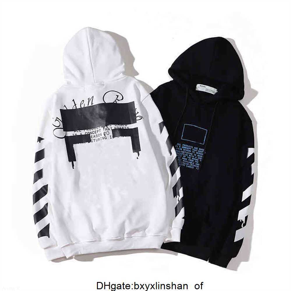 

2022 %60 Off Style Trendy Fashion Sweater Painted Arrow Crow Stripe Loose Hoodie Men's and Women's T-shirts Offs White black 5N6W A3FV, 11