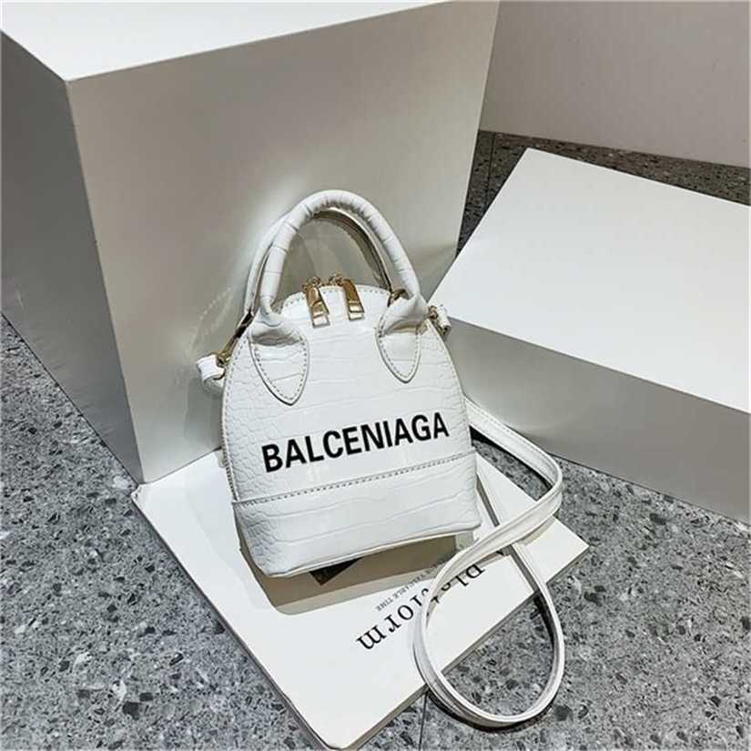

10% OFF Handbag High quality 2023 new bag Female Candy Color Stone Letter Portable Style Shell women handbag, White13