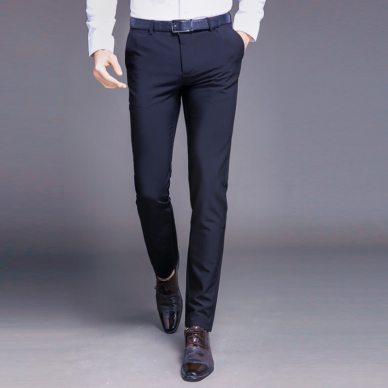 Mens Pants Fashion High Quality Cotton Men Suit Straight Spring Autumn Long Male Classic Business Casual Trousers Full Length 230209