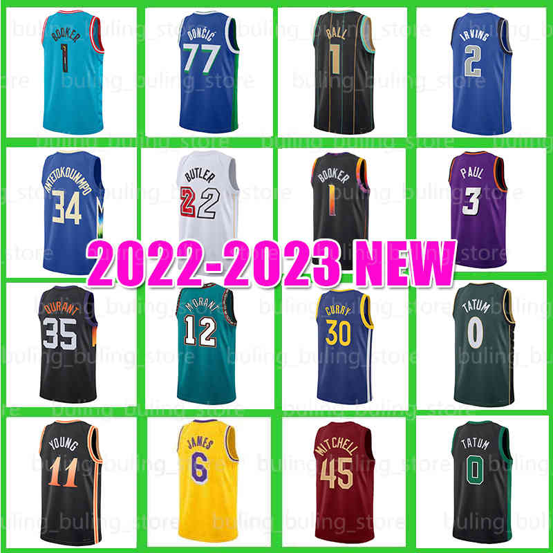 

Ja Morant Basketball Jersey 6 12 Devin Booker Stephen Curry Kyrie Irving Kevin Durant Donovan Mitchell 2 35 Luka Doncic 30 77 Giannis