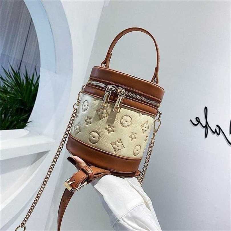 

36% OFF Handbag High quality 2023 new bag Bucket female portable messenger shoulder style small cylinder, White6