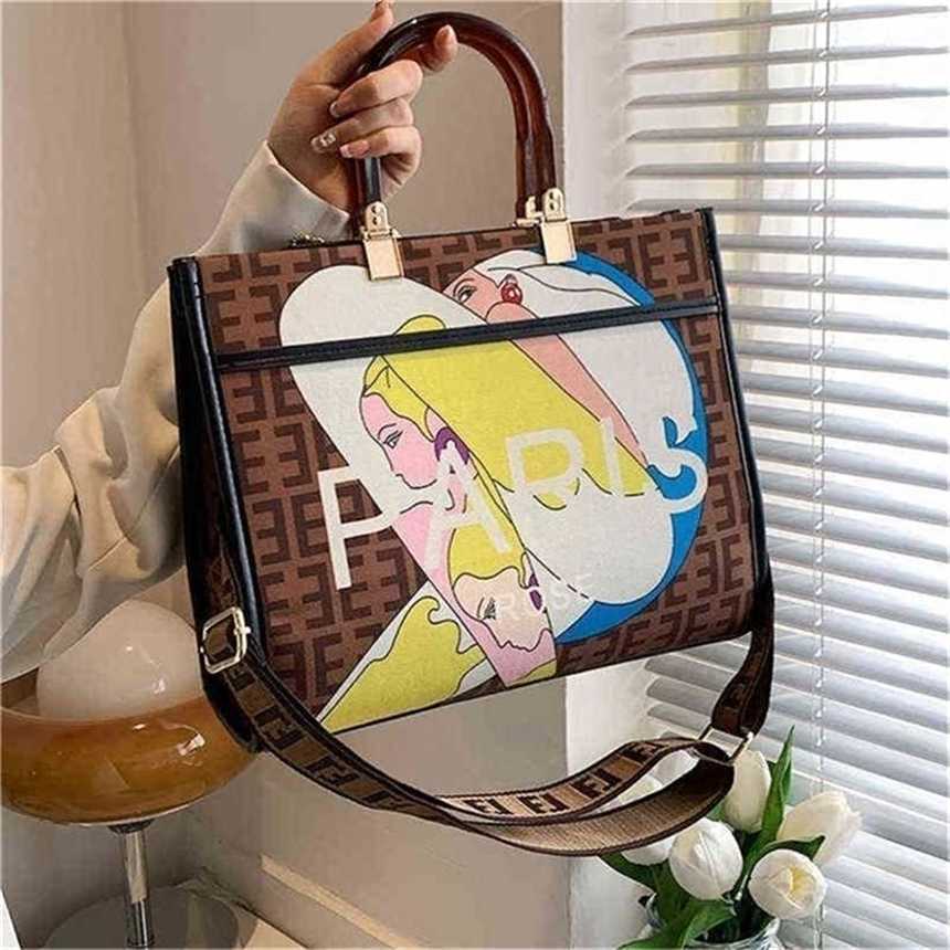 

24% OFF Handbag High quality 2023 new bag Trend Printed Letters Strap women handbag, Section one