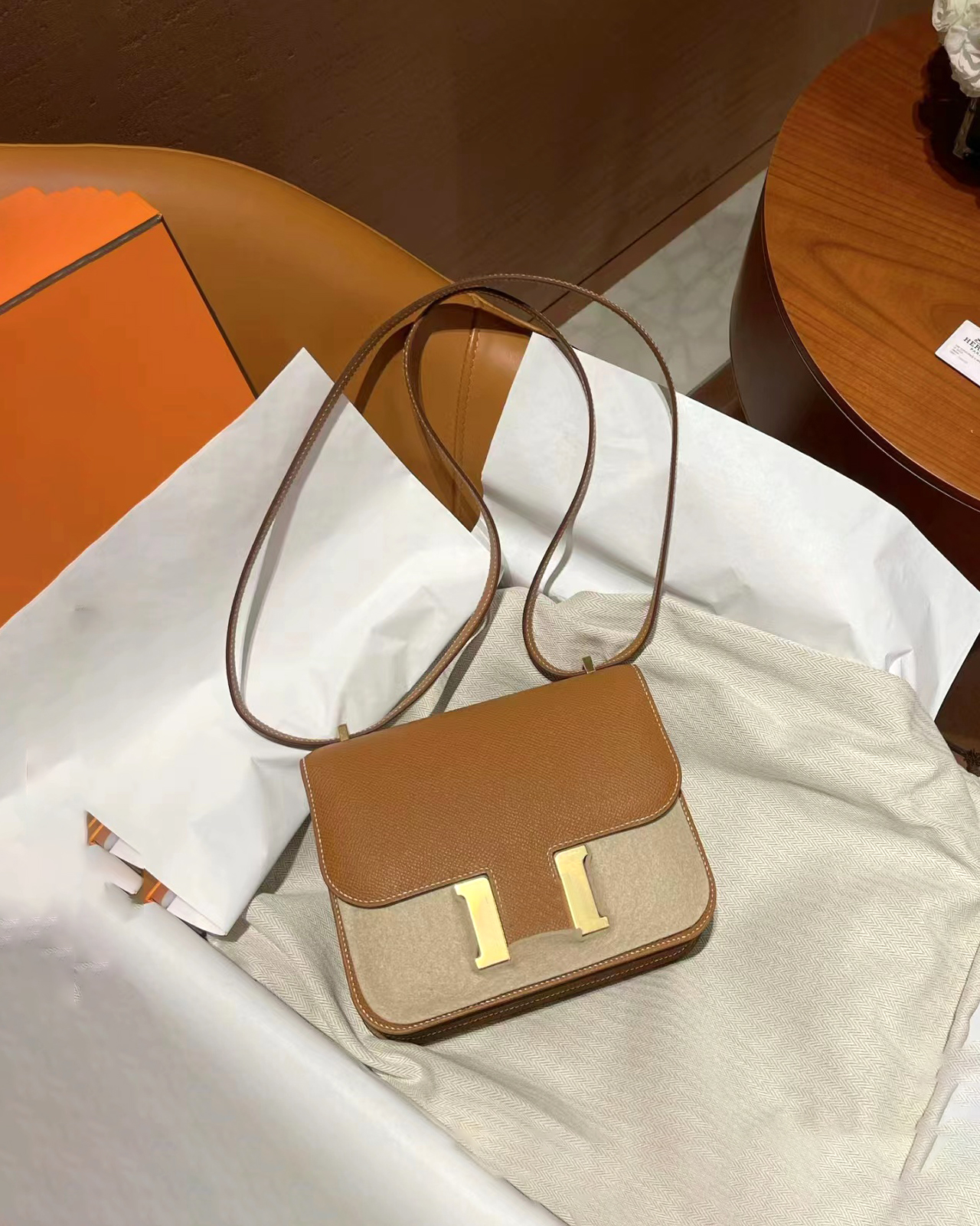

famous hermee Constances Kangkang Coin Purse credit card Card Holders Cleo Crossbody Women's mens Luxury Designer Fashion Metal H buckle handbag Key wallet envelope, Khaki