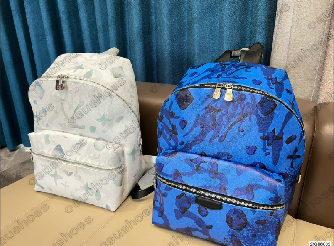 

M21429 M21395 DISCOVERY Backpack ROOM WITH A VIEW Mens Designers Cloud Pattern Bookbag Monograms Eclipse Canvas Leather Boys Basketball Luxurys Scrawl Backpacks, Customize