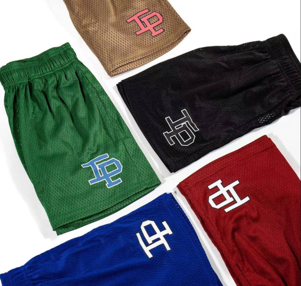 

Brand Mesh Shorts Men Women Casual Sports Breathable Beach Short Pants Luxury Summer Fitness GYM Quick-Dry Basketball Shorts, Red