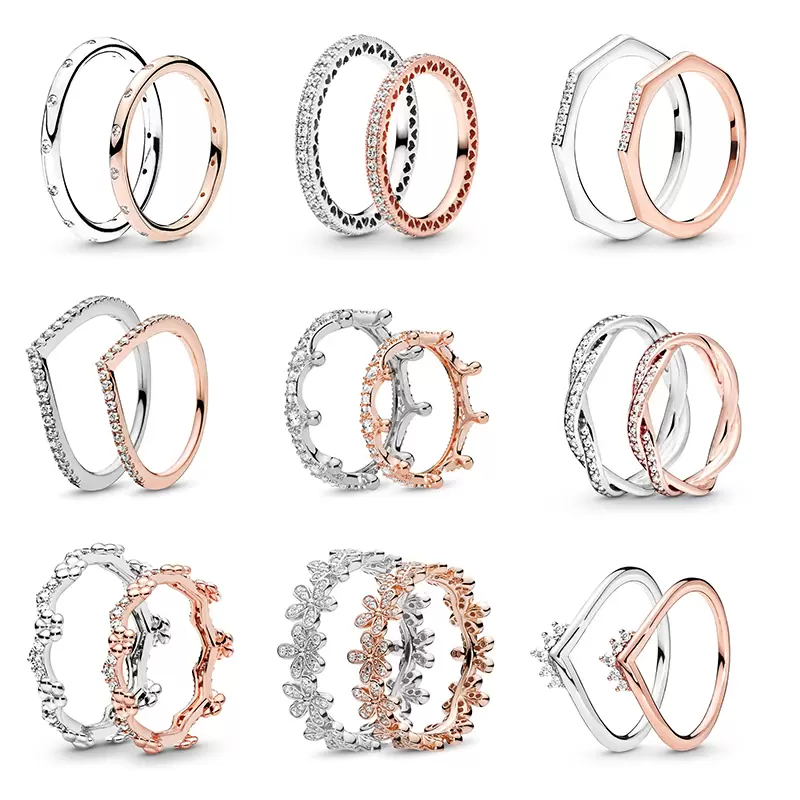 P Letters ring designer ring New Popular 925 Sterling Silver Plated Rings Sparkling Bow Knot Stackable Rings Cubic Zirconia Women Men Gifts Jewelry