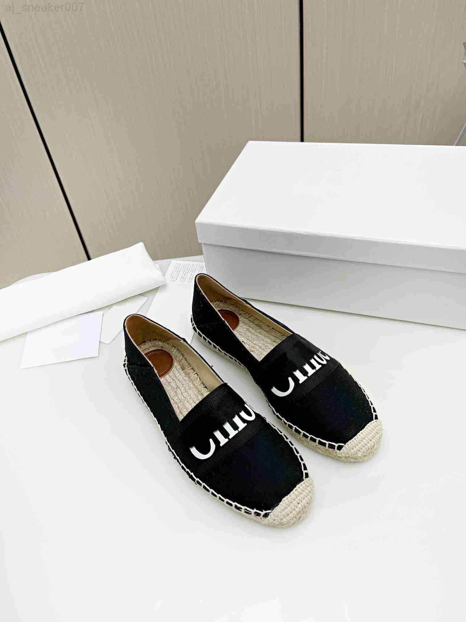 

Woody Espadrilles Loafer shoes Designer Women Platform Sandals Slides Letter Woody Mule Canvas Espadrille Fashion Fisherman Shoe Size 35-42, Color 4