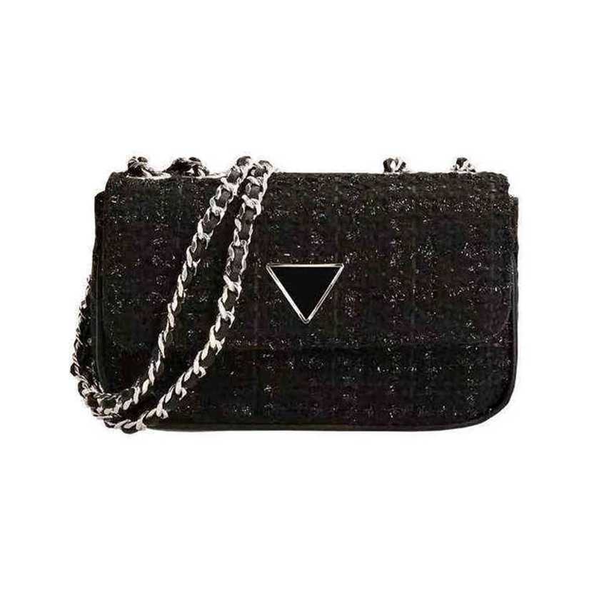 

10% OFF Handbag High quality 2023 new bag Guangzhou women's Korean version exquisite nylon woven fabric chain flip messenger, Red6