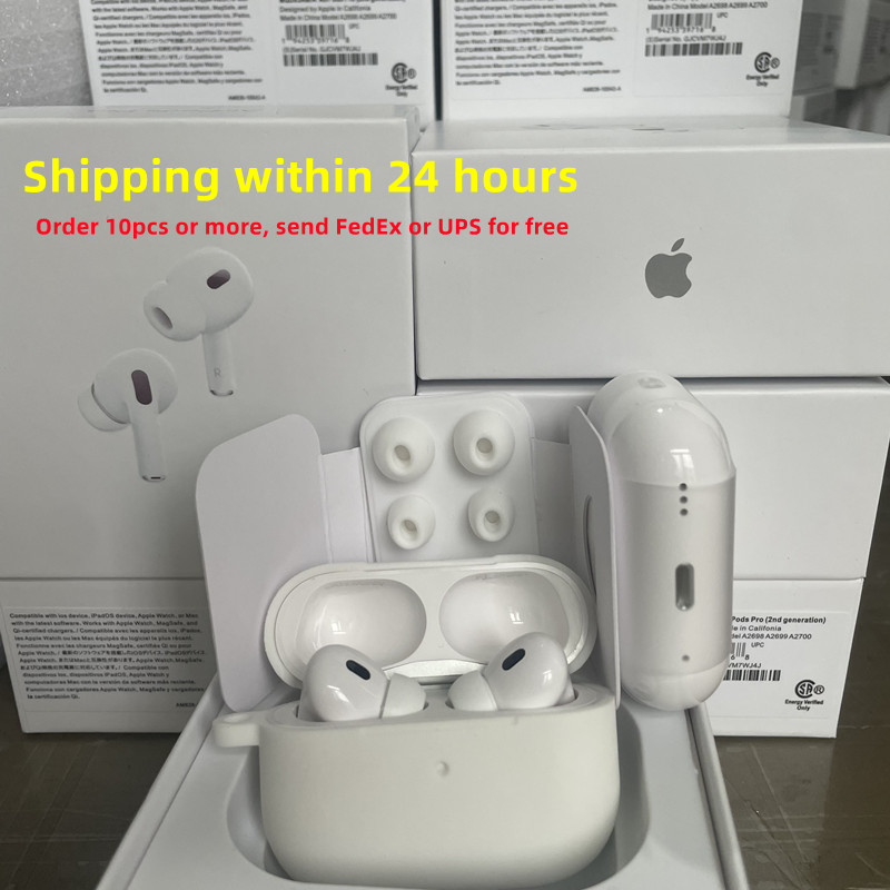 

Earphones 2nd generation for Airpods pro 2 Wireless Earbuds Bluetooth Headphones airpods pros H2 Chip GPS Rename headset AP3 headphone with Valid serial number, White