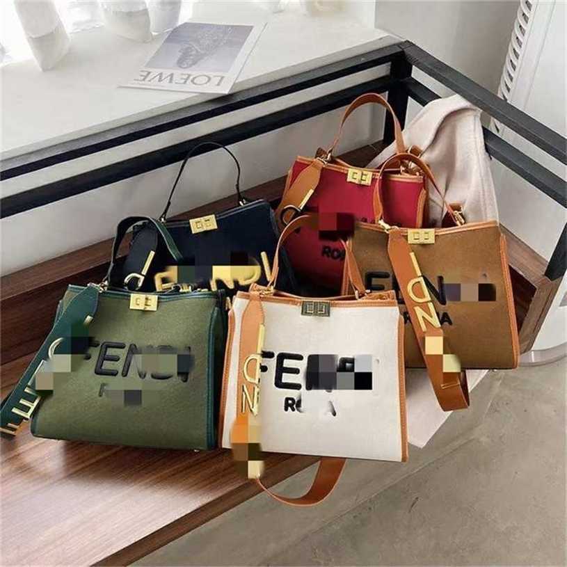 

12% OFF Handbag High quality 2023 new bag feeling large capacity red Tote canvas shoulder oblique span women's, White7