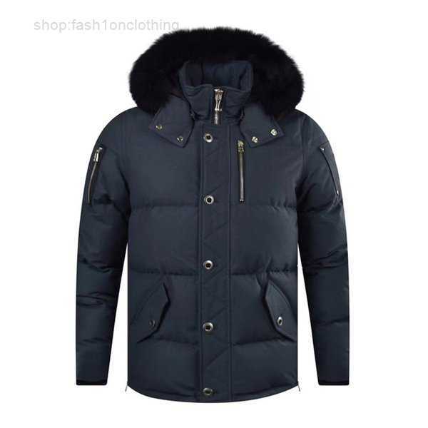 Palm Moose Men's 3q Down Jacket Canada Fox Fur Trim Hood Winter Water Risistent Coat 3 G0R0