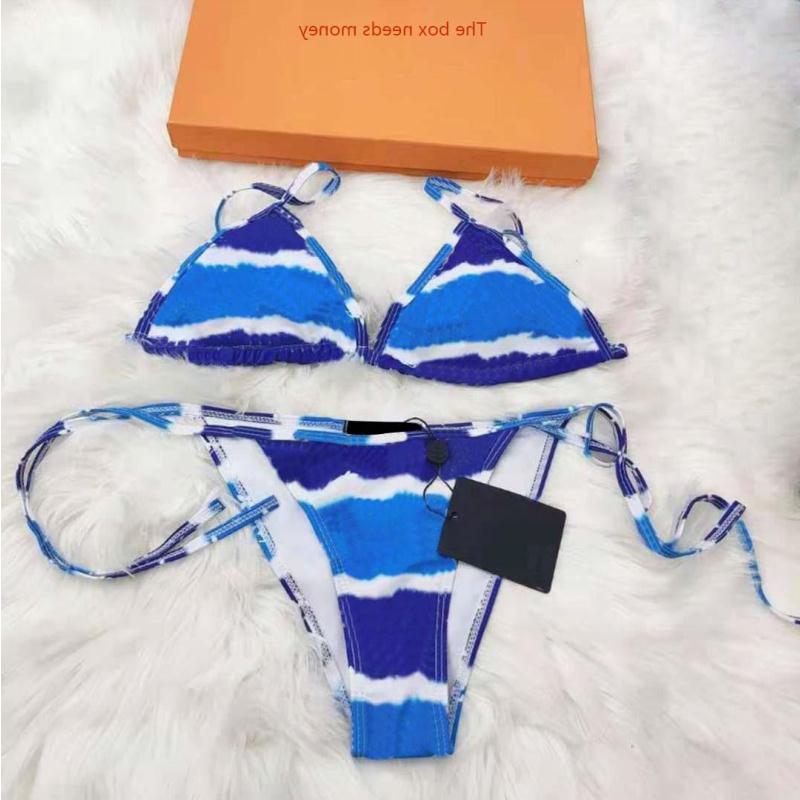 22SS Femmes de maillot de bain à trois points Fashion Summer Bikini Costumes de bikini ensembles avec lettres sexy de plage de plage maillot de b