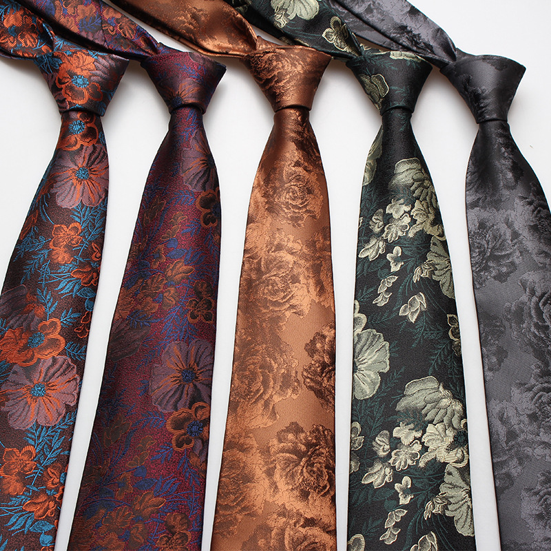 

New Style Fashion Men's Tie Blue Necktie Green Orange Silk Gravatas For Men Paisley Floral Fit Wedding Workplace Slim