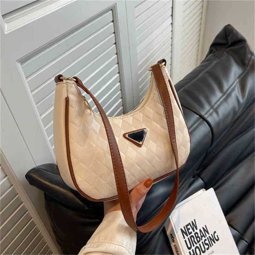 

10% OFF Handbag High quality 2023 new bag Women's Hot Western texture simple leather armpit, Black5