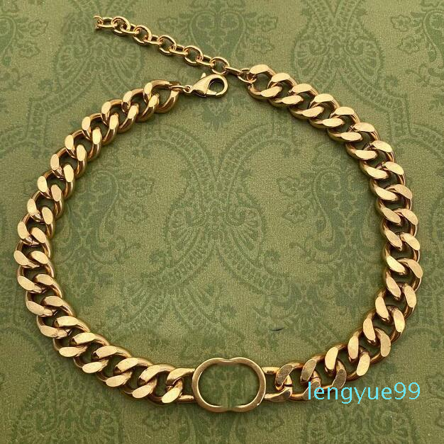 

Designer High Quality Necklaces Cuban Choker Necklace Collares Punk Vintage Chunky Thick Link Chain for Women New Year Jewelry Accessories