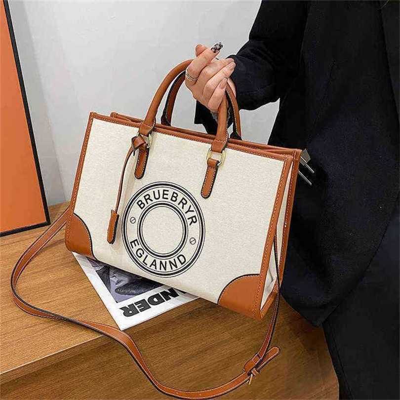 

36% OFF Handbag High quality 2023 new bag Large capacity tote women's style shoulder printed canvas portable messenger, Black4